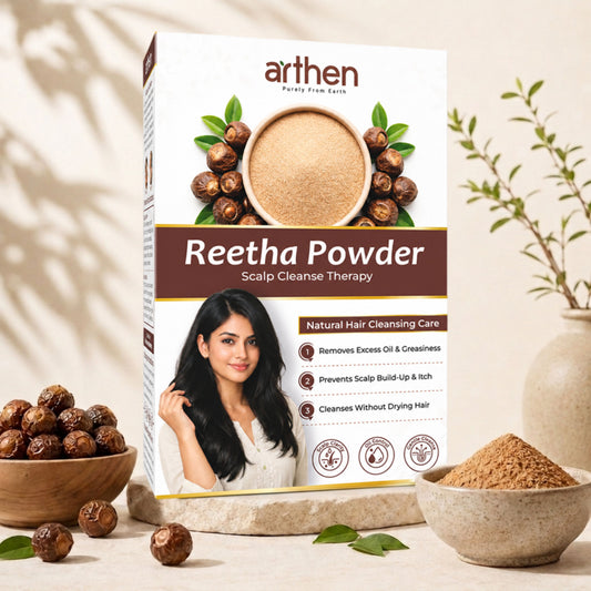 ARTHEN Reetha powder for hair — natural soapnut hair wash 200g pack