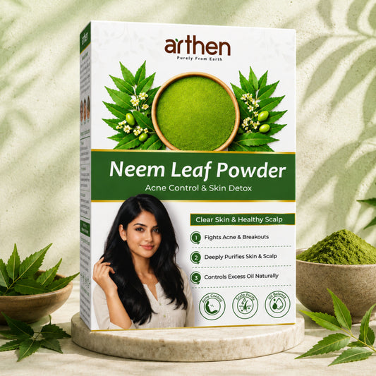 ARTHEN Neem powder for face and scalp — acne control purifying pack 200g