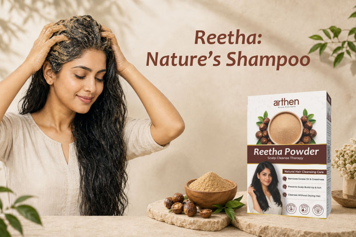 Reetha vs shampoo — Ayurveda's natural soapnut hair wash compared to bottled shampoo