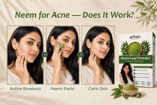 Neem leaf powder as natural acne treatment — how to use it for pimples