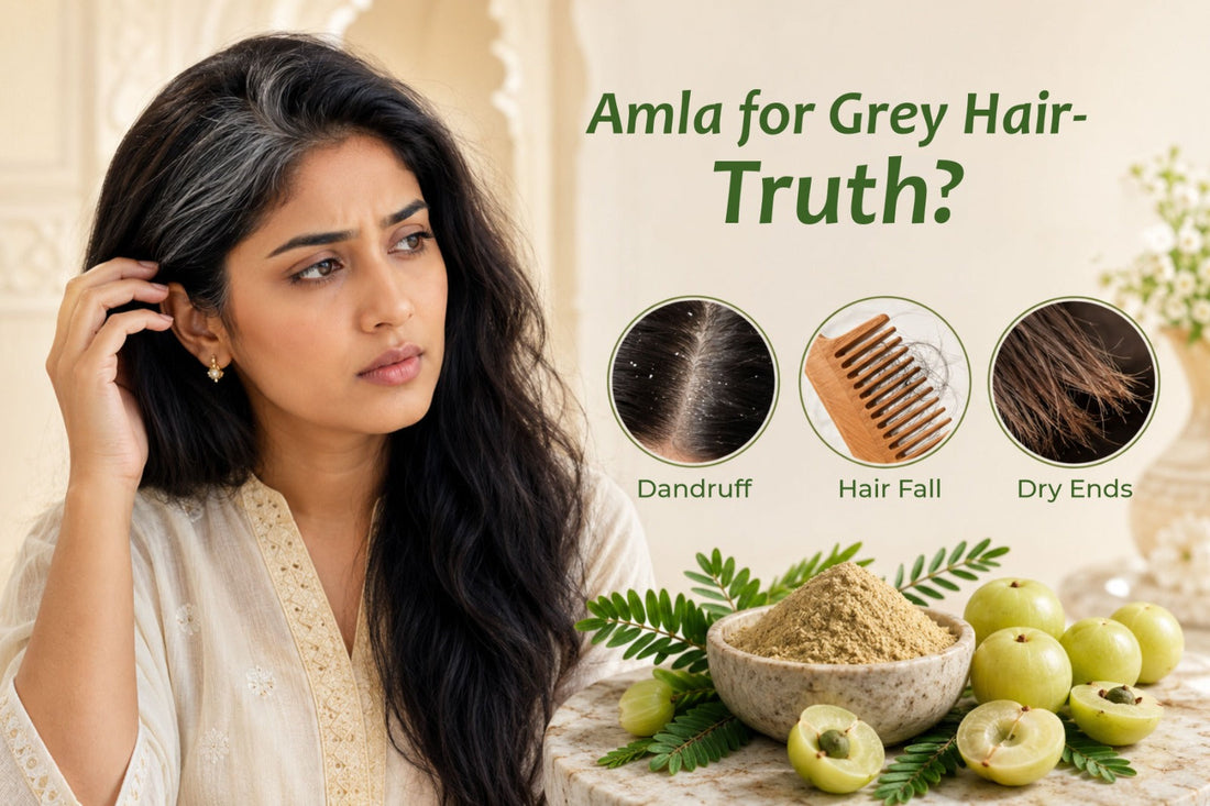 Amla for white and grey hair — how Indian gooseberry supports natural hair colour