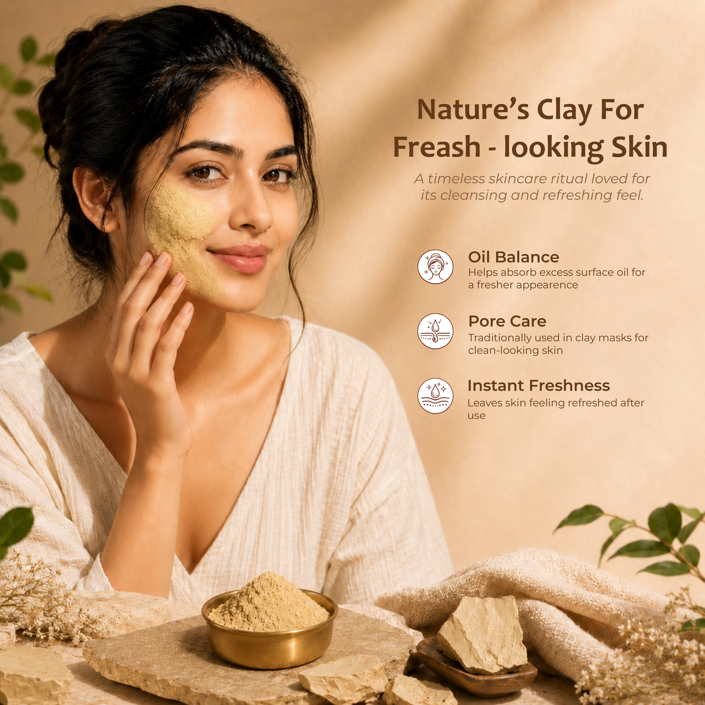 Multani mitti benefits for oily skin — oil control, acne care and open pores tightening