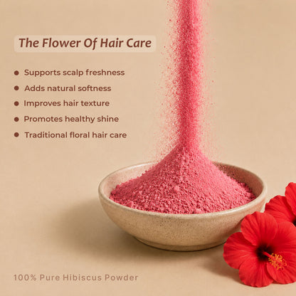 100% pure hibiscus powder — no chemicals, single ingredient care