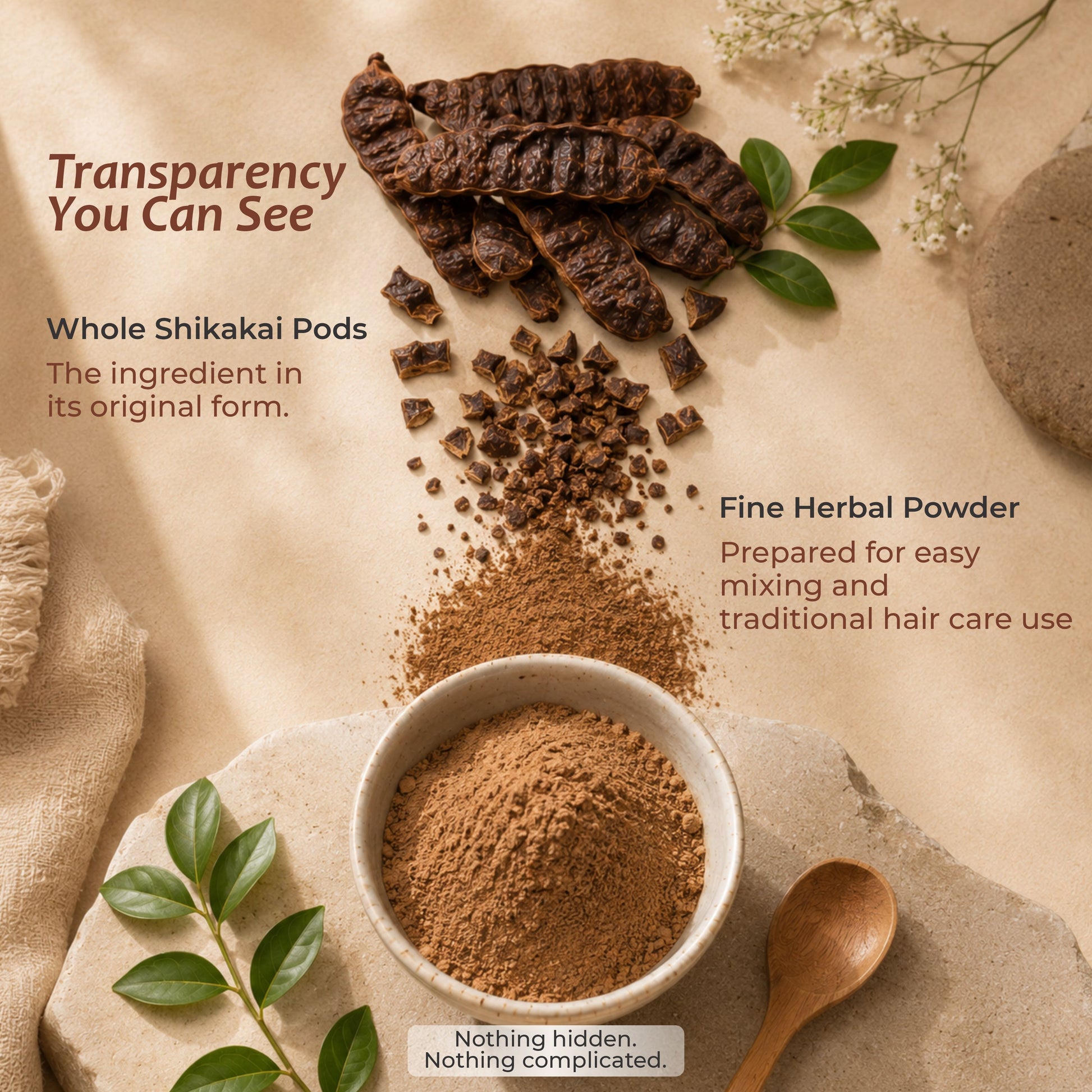 Shikakai natural hair conditioner — smooths frizz and detangles naturally