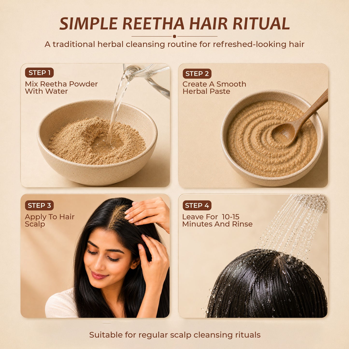 Reetha hair wash for natural shine — Ayurveda's original shampoo