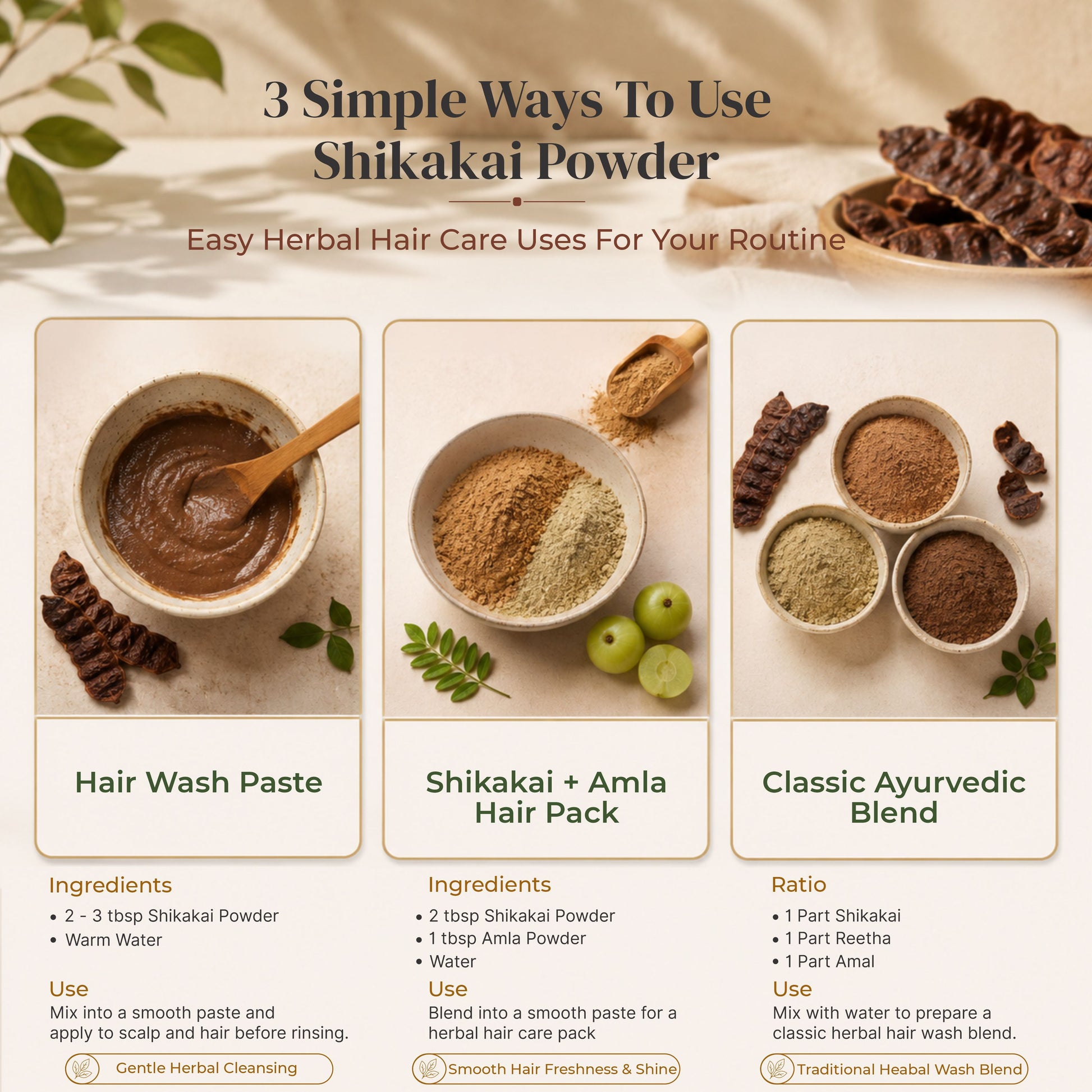 100% pure shikakai powder — no chemicals, no sulphates hair cleanser