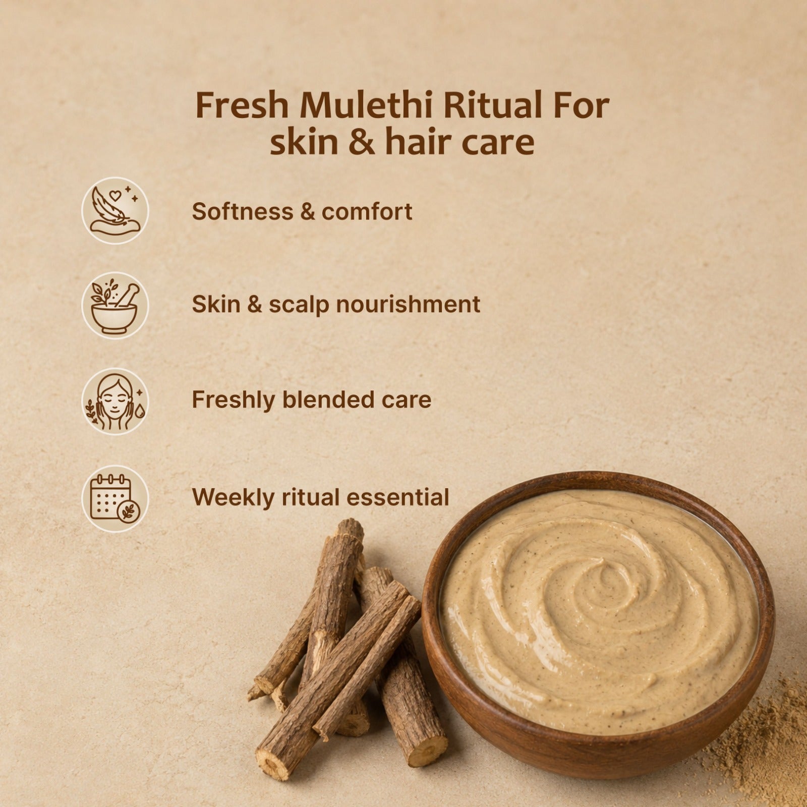 Mulethi powder safe for sensitive skin — gentle natural brightening