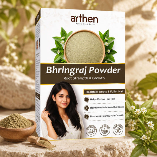 ARTHEN Bhringraj powder for hair — root strength and hair fall control 200g pack