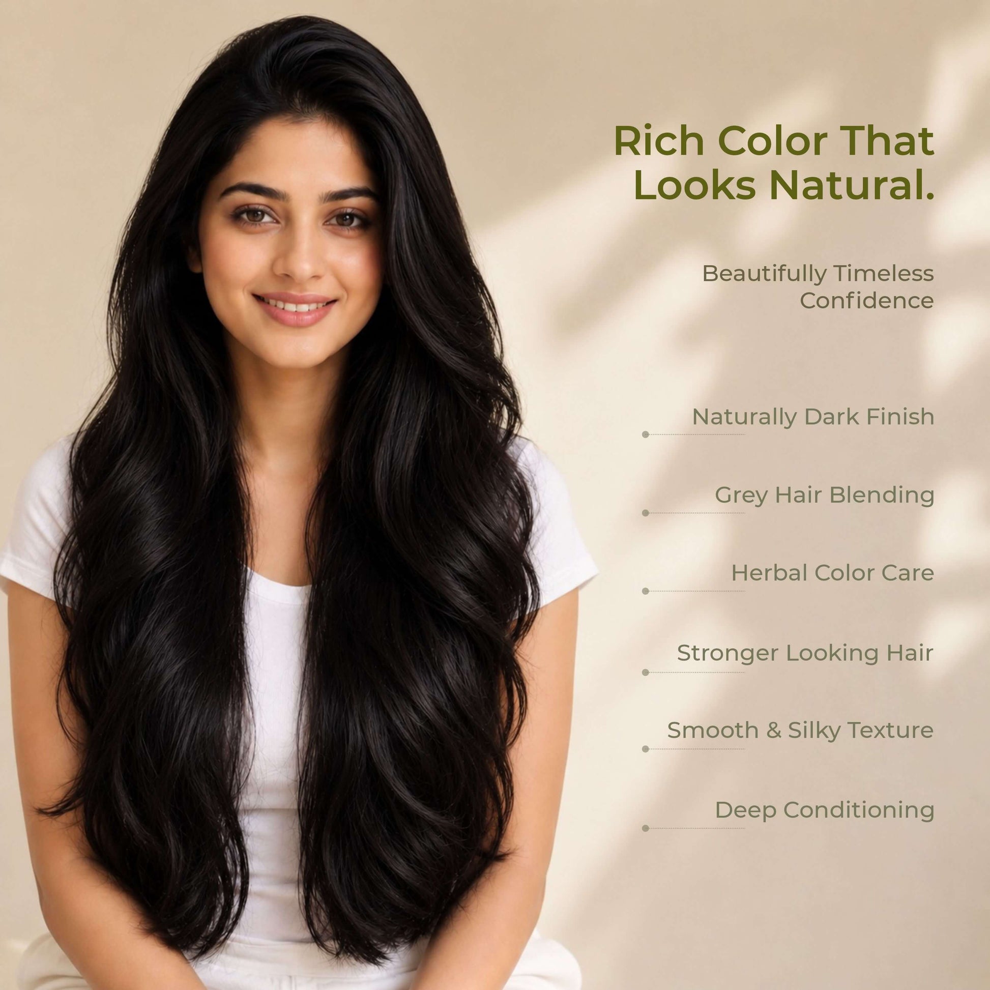 Indigo powder for black hair — natural dark colour without ammonia or PPD