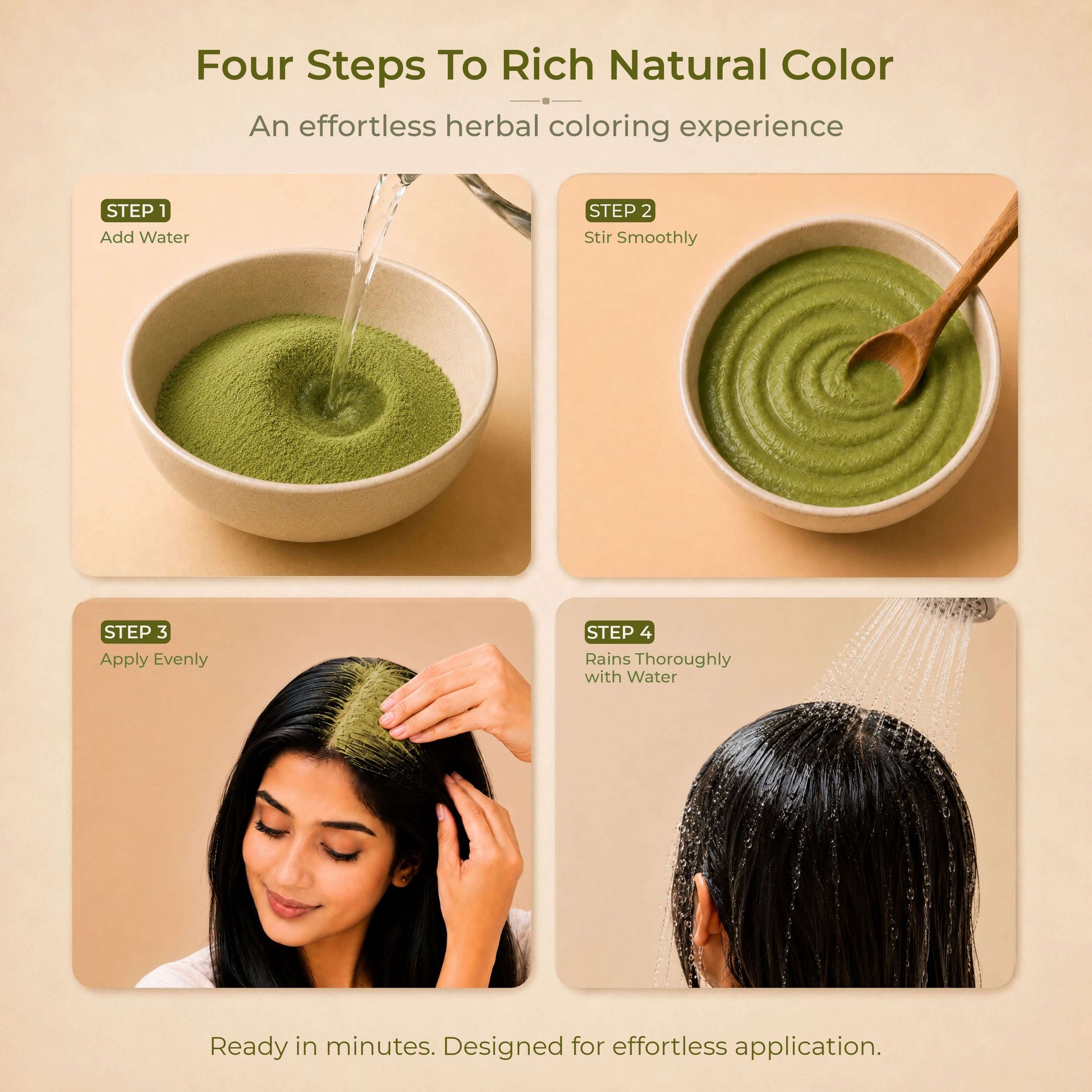 100% pure indigo powder — no ammonia, no PPD, no metallic salts hair dye