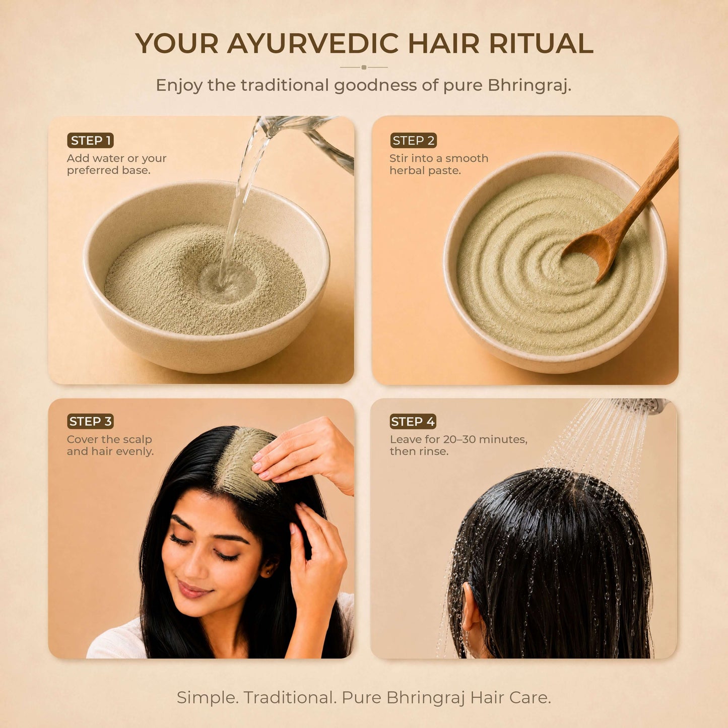 Bhringraj powder for scalp nourishment and healthy hair growth support