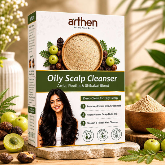ARTHEN Oily Scalp Cleanser — herbal hair wash for greasy oily hair 200g