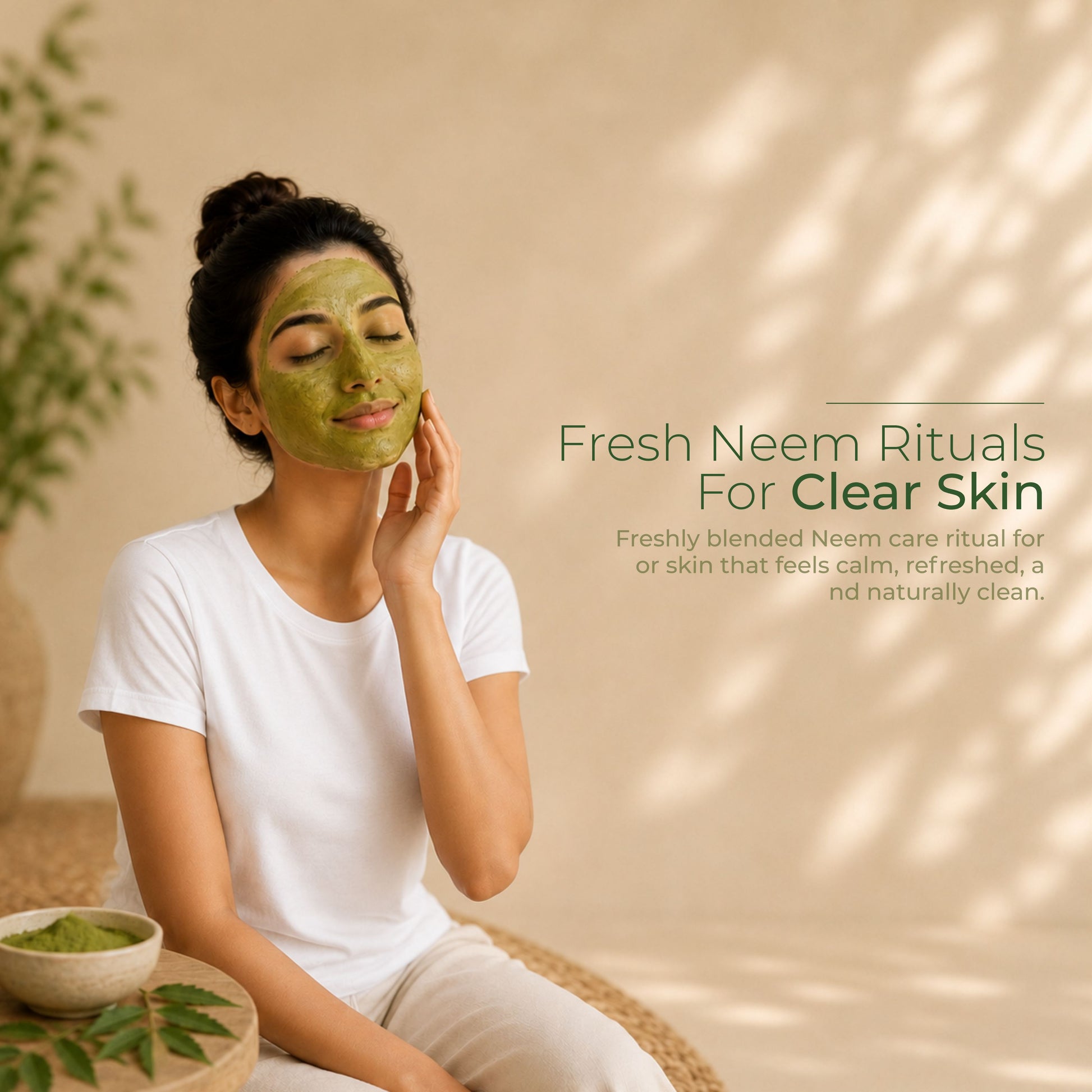 ARTHEN Neem powder dual use — face pack and scalp treatment in one