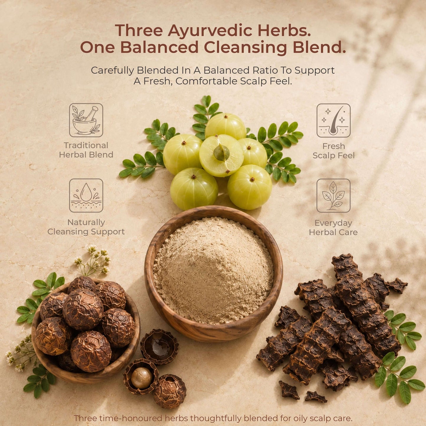 Greasy oily hair solution — herbal wash that breaks the rebound cycle