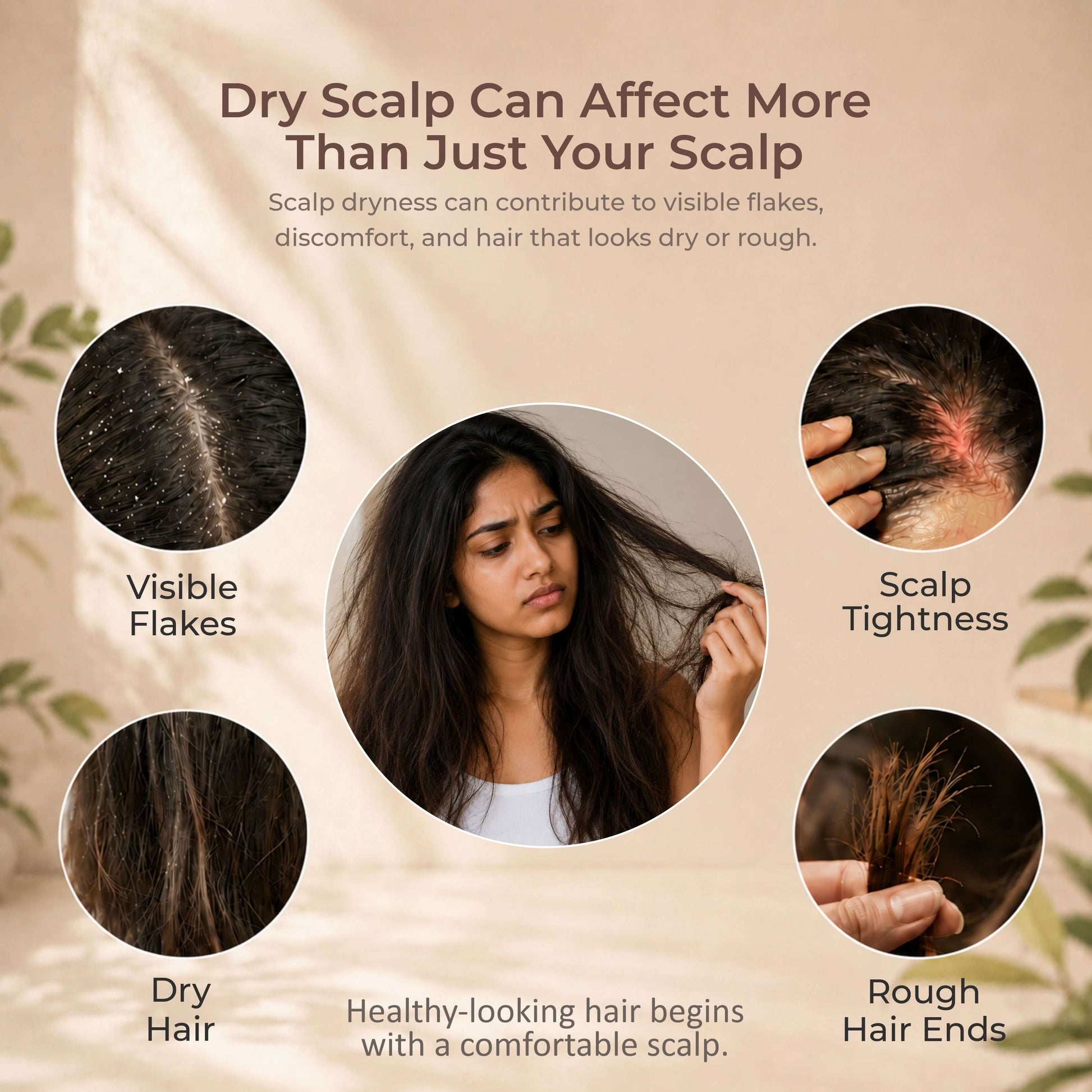 Dry scalp vs dandruff — herbal cleanser for dry sensitive scalp care