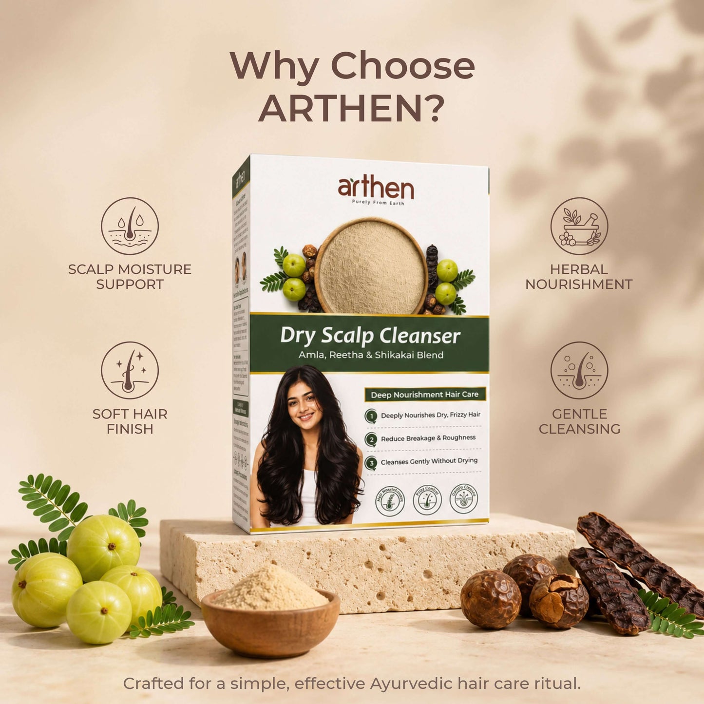 ARTHEN Dry Scalp Nourish and Repair — concern-specific herbal cleanser