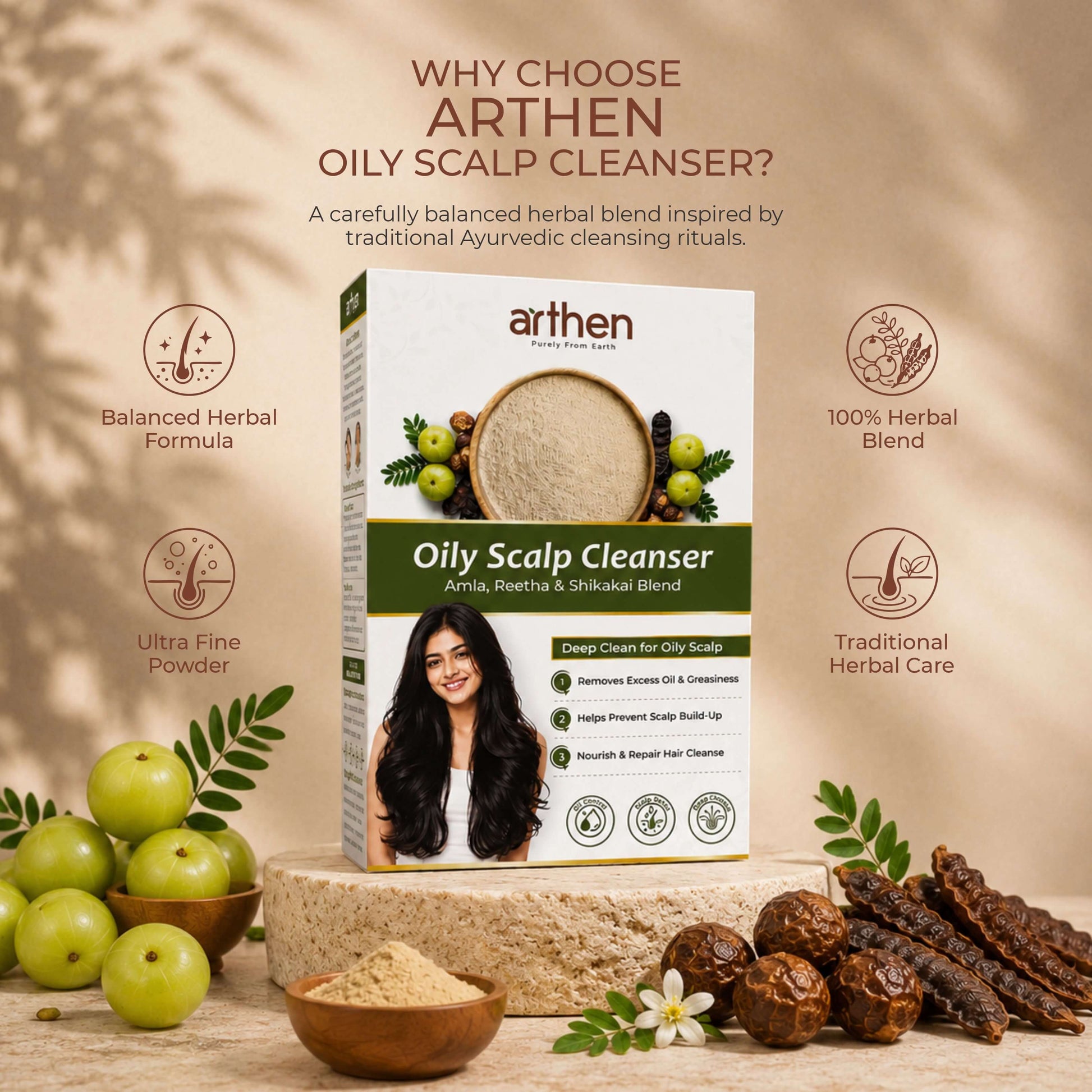 ARTHEN Oily Scalp Deep Clean Detox — concern-specific herbal cleanser